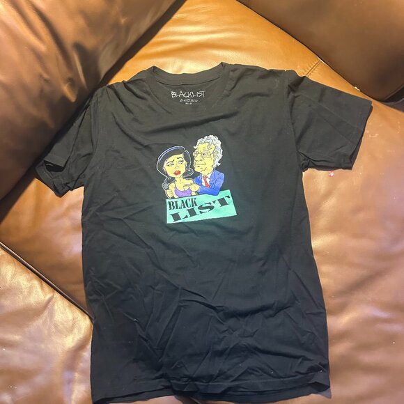 Blacklist Jerry Springer Cartoon Tee Black M - Picture 1 of 3